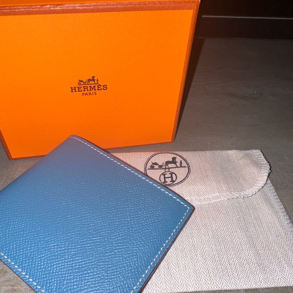 Hermes Blue De Prusse MC² Copernic Leather Wallet